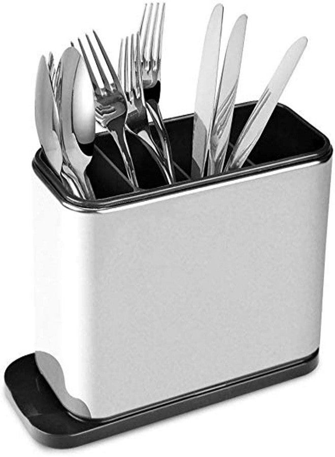 Rexmon Surface Cutlery Drainer Stainless Steel Organizer Caddy Holder Drying Basket Kitchen - Image 1